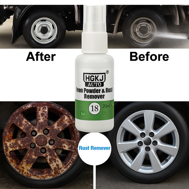 Sale (Limited Offer Buy 1 get 1 Free ) HGKJ-18 – 50ml Car Paint & Wheel Rust Remover Spray | Iron Powder & Rust Cleaner